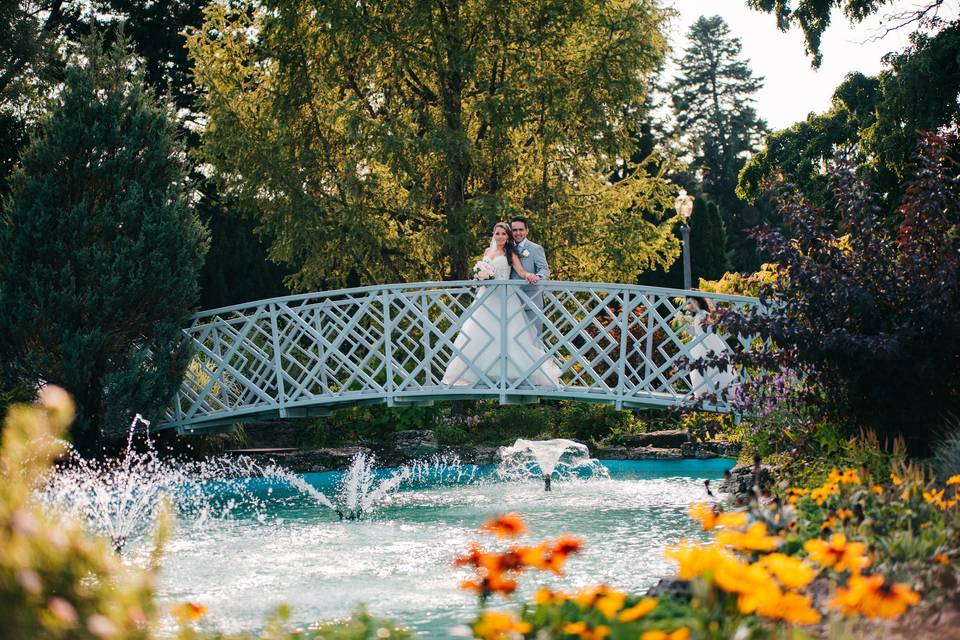 Couple on bridge