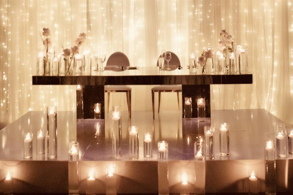 Twinkle lights and Candles