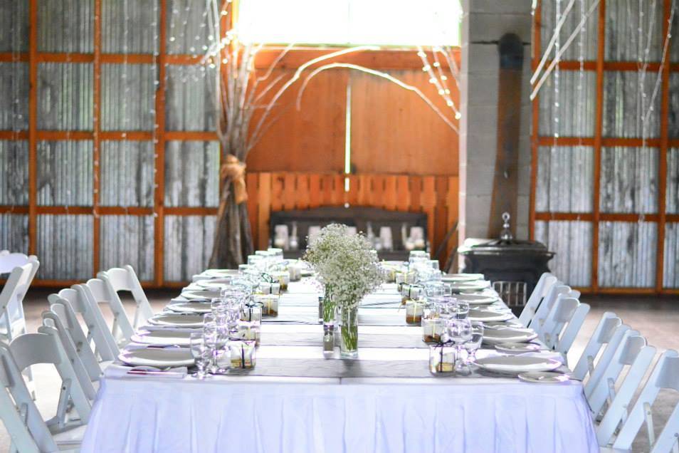 Golden, BC wedding reception, rustic