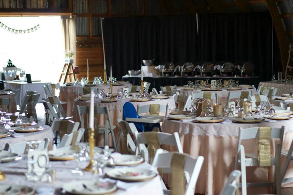 Golden, BC wedding reception, rustic