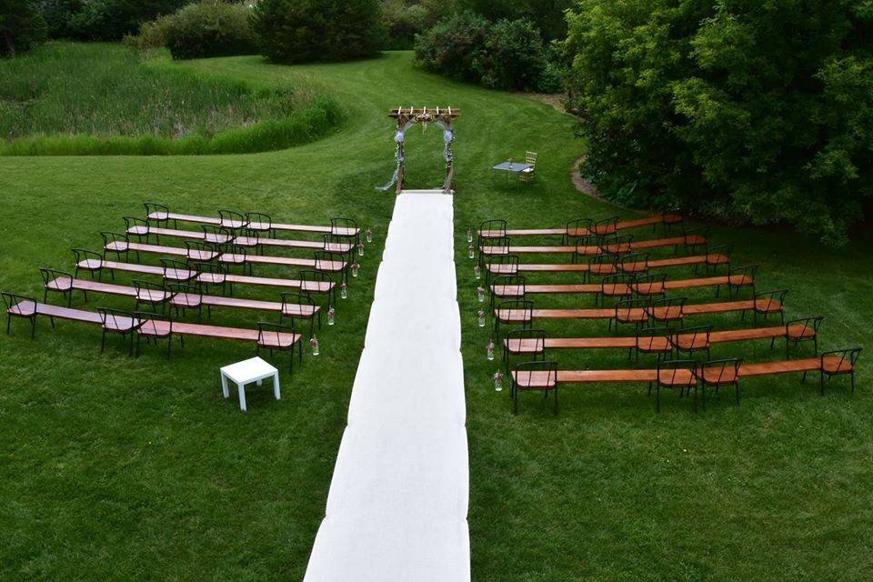 Outdoor wedding ceremony