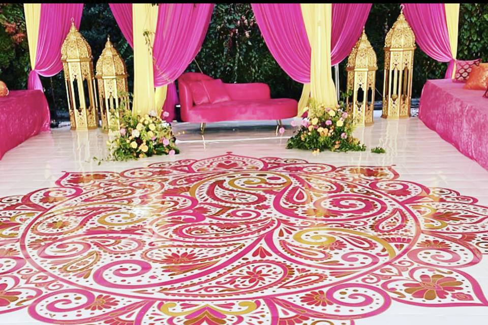 Beautiful and pink dance floor