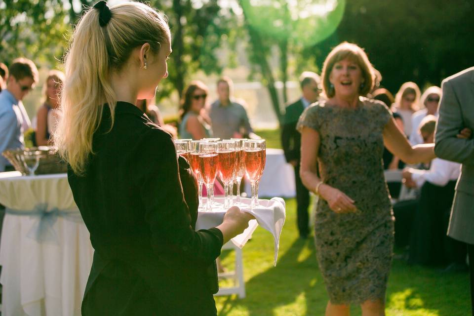 Champagne after ceremony