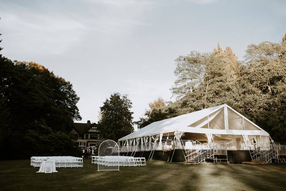 Tent with ceremony