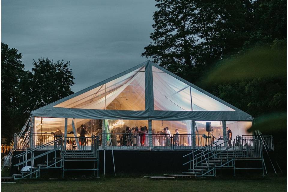 Tent with ceremony