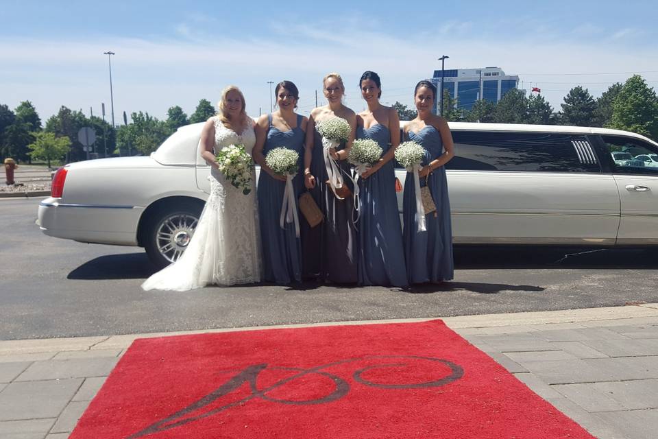 Stylish wedding transportation