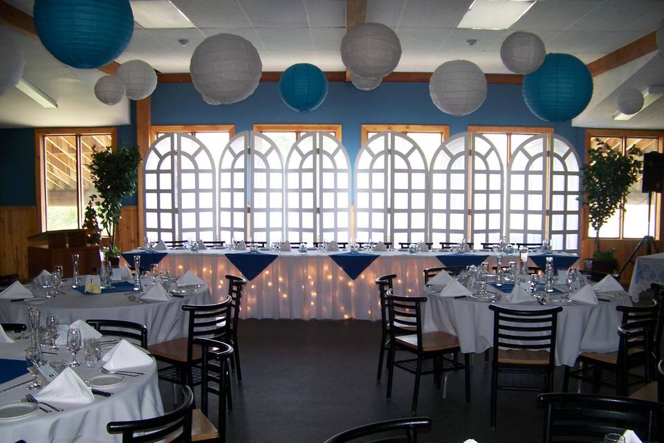 Blue and white decor