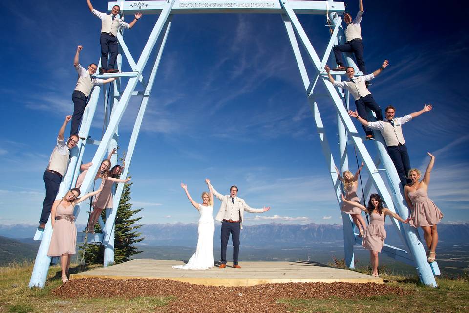 Jillian and Matt on their wedding day