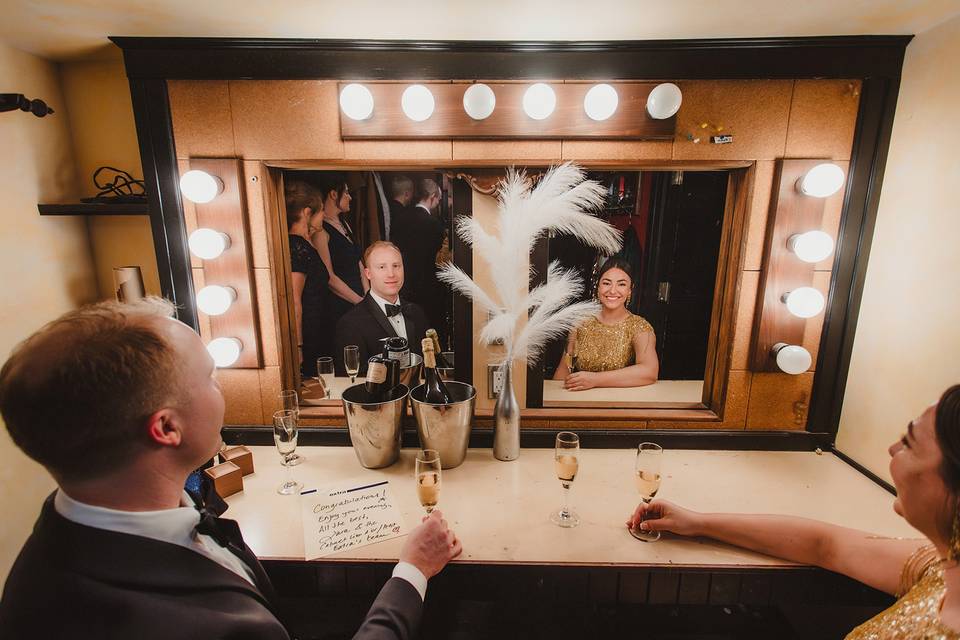 Greenroom before ceremony