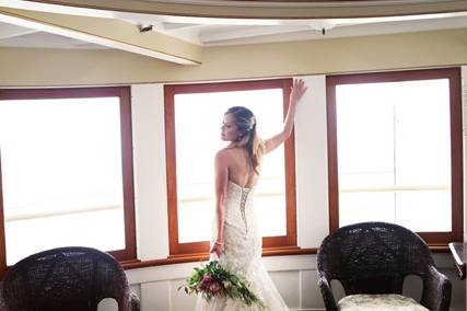 Bride on the Observation Deck