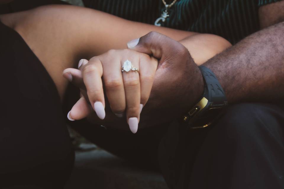 Romantic ring close up