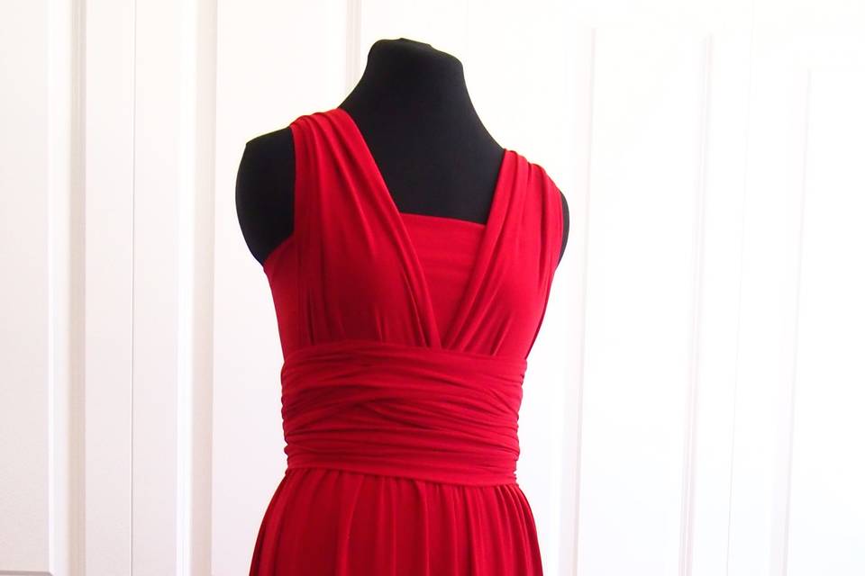 Floor length bridesmaid dress, Sidney, British Columbia