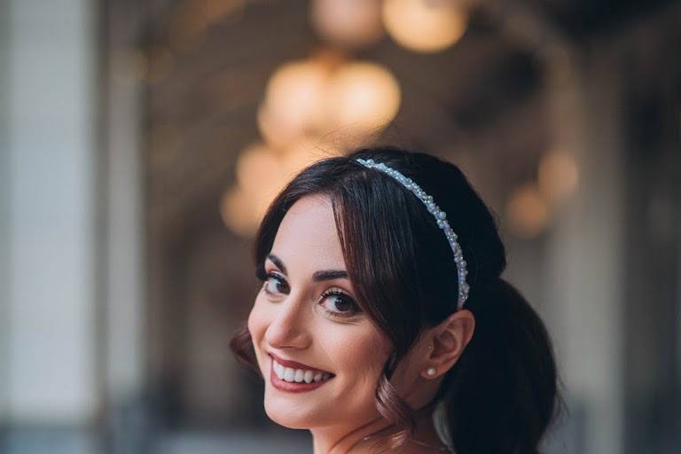 The bride's smile