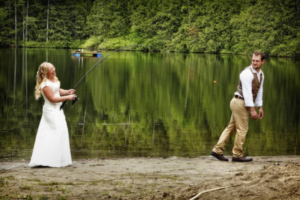 Lumby, BC lakefront wedding