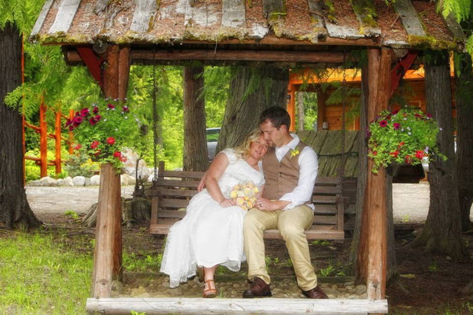 Lumby, BC wedding couple