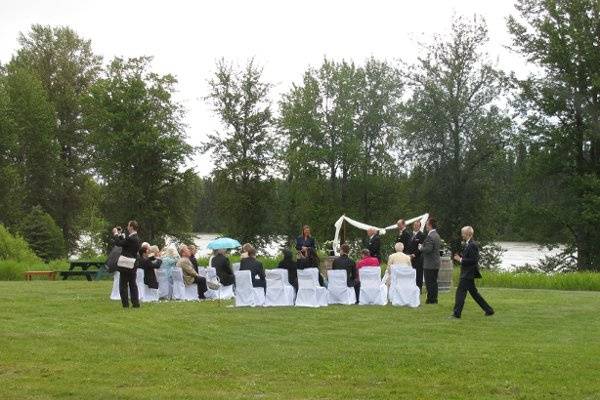 Outdoor ceremony.