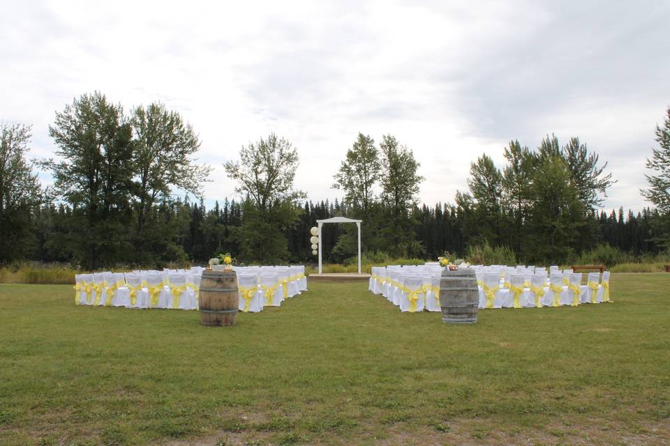 Reception in Welcome Barn.