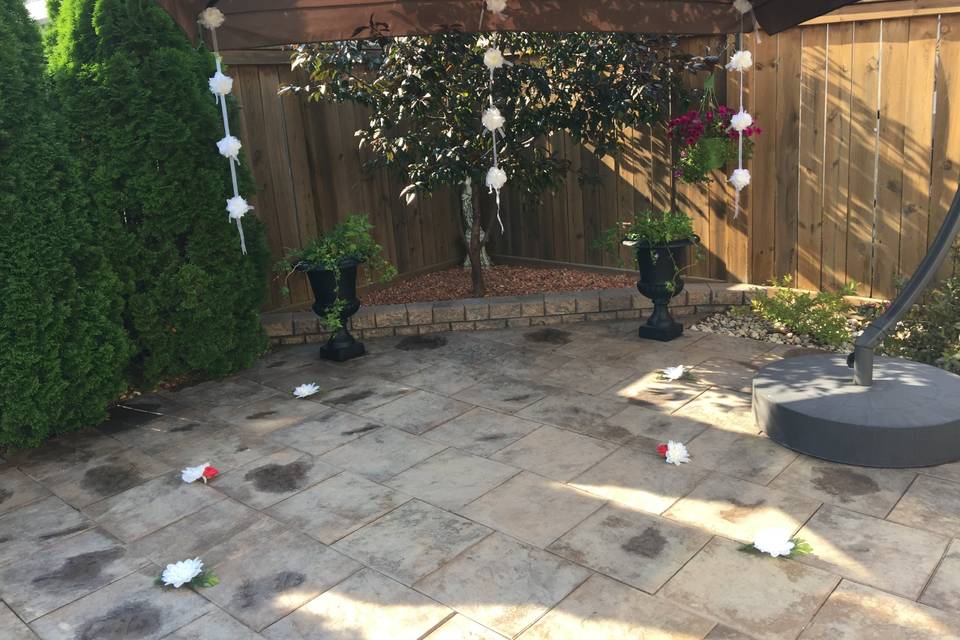 Backyard wedding ready