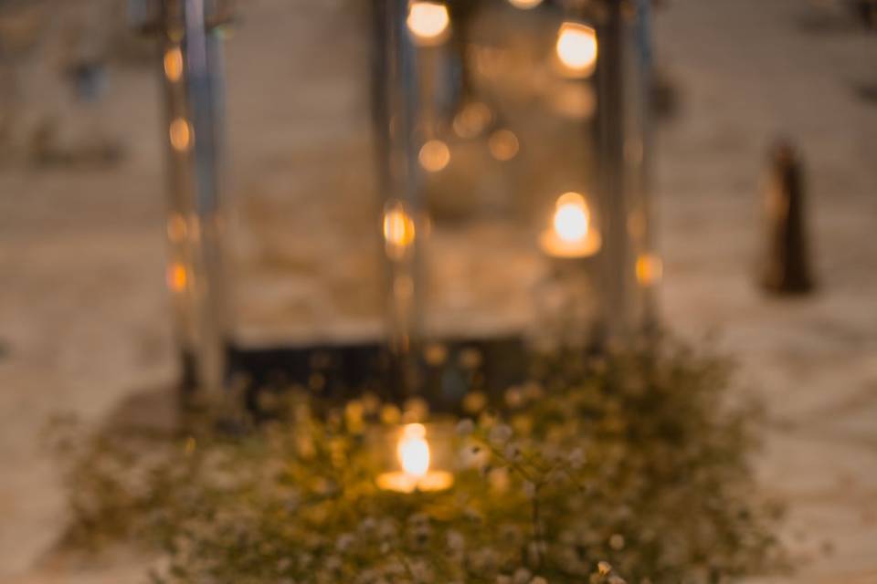 Votives and Baby's Breath