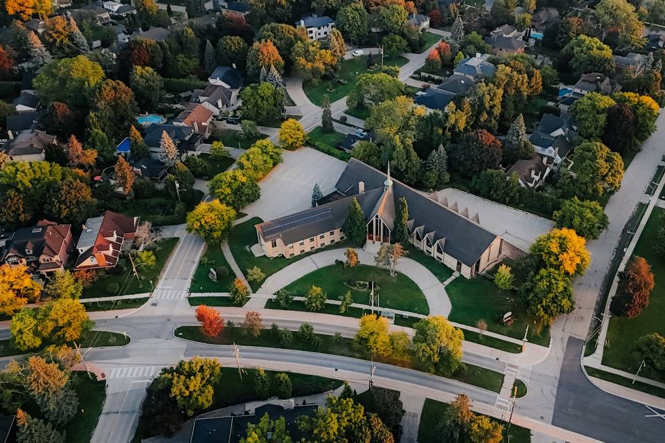 Church drone shot