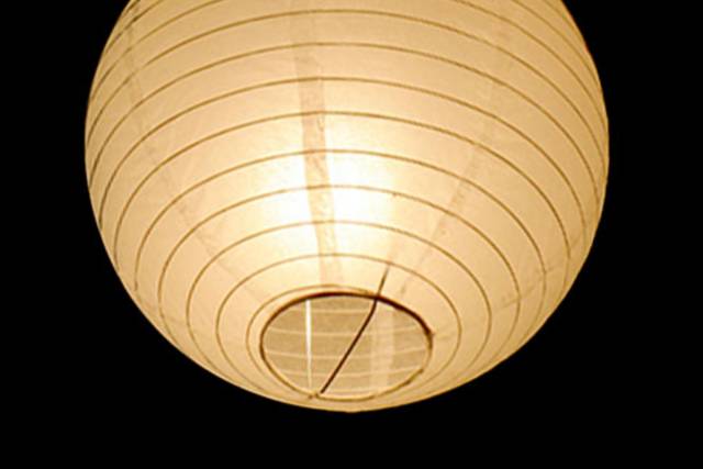 White paper lantern