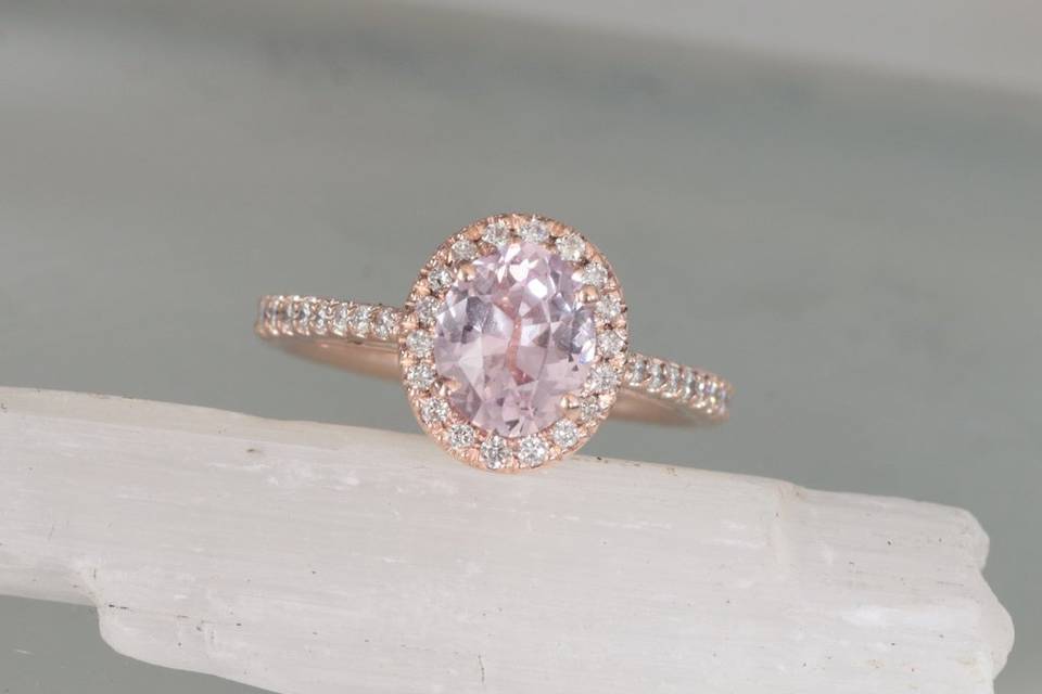 Pink Sapphire Rose Gold Ring