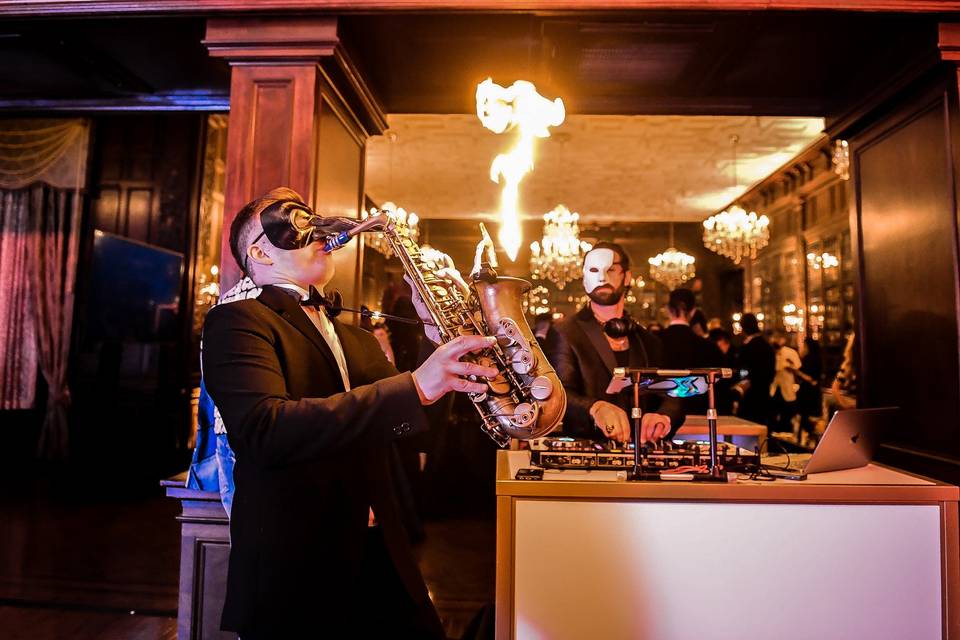 Fire Saxophonist