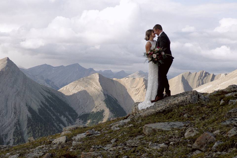 Overlooking the mountains