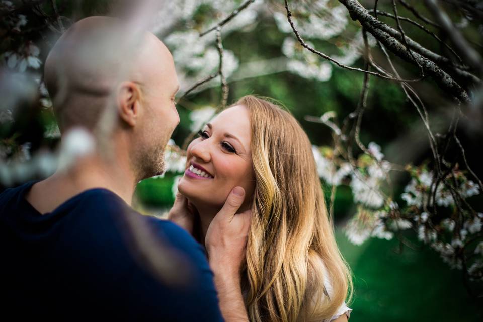 Spring engagement photo