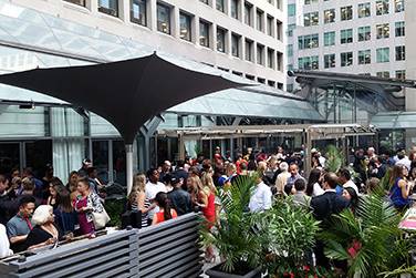 Toronto, Ontario rooftop wedding reception