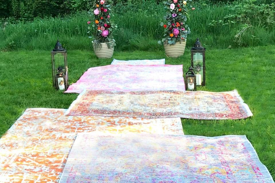 Boho Rug Ceremony