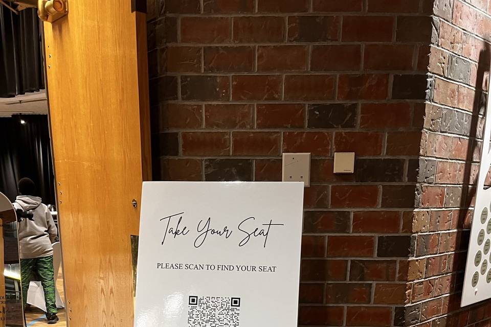 Custom seating signs