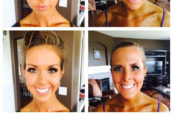 Abbotsford, british columbia bride makeup before and after