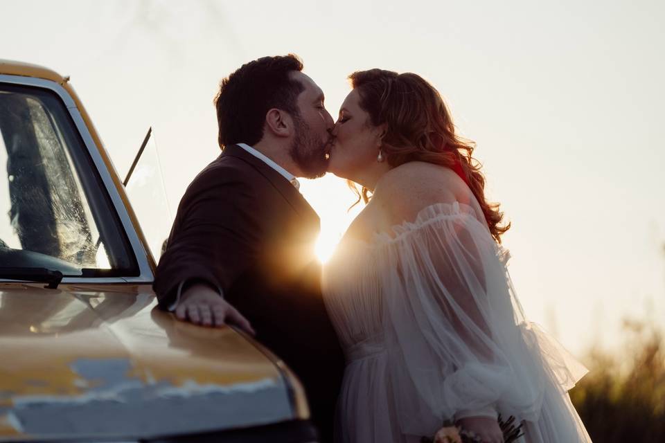 Sunset kiss