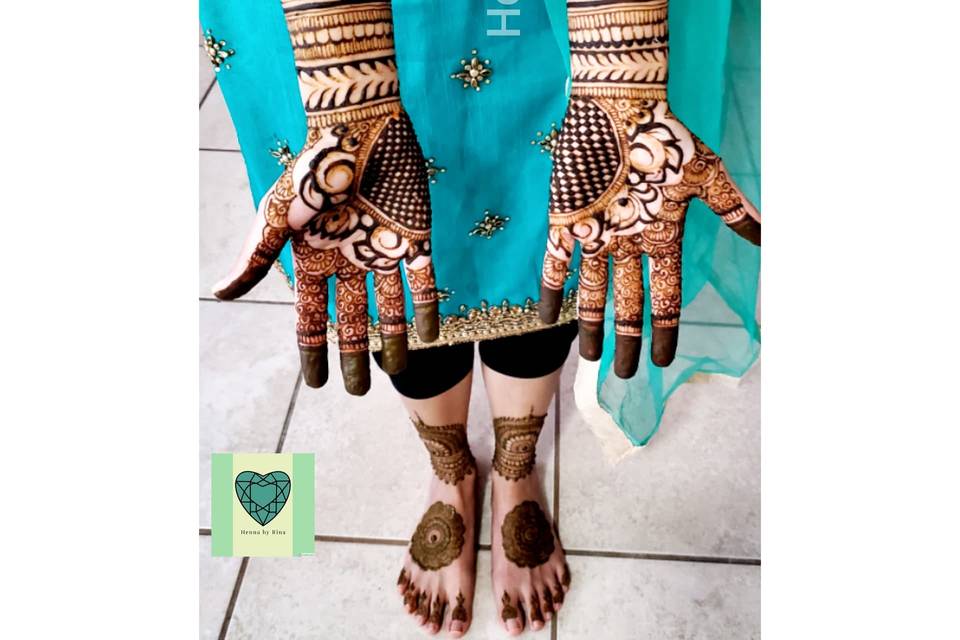 Medium-Heavy Bridal Henna