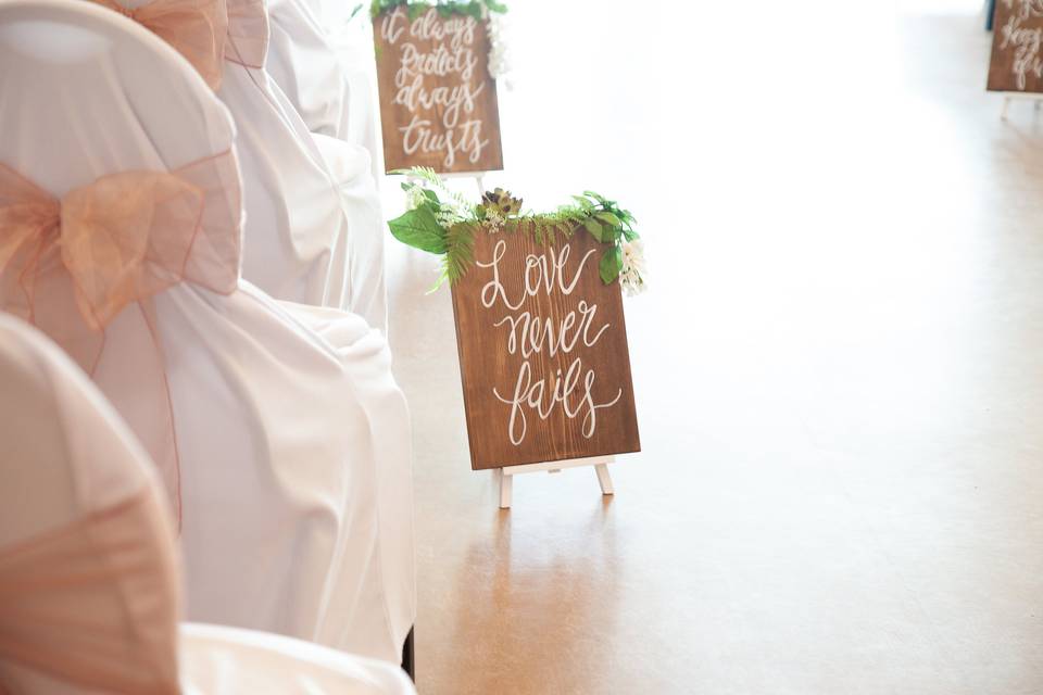 Wedding signage