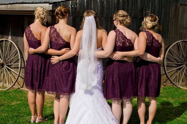 Bridemaids back of dresses