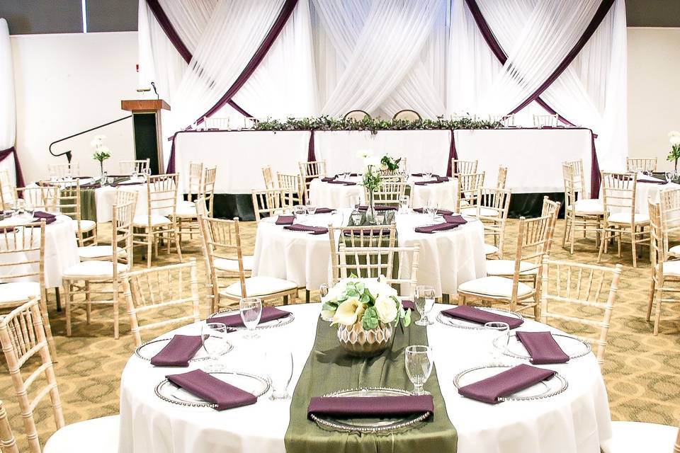 Head table with stage