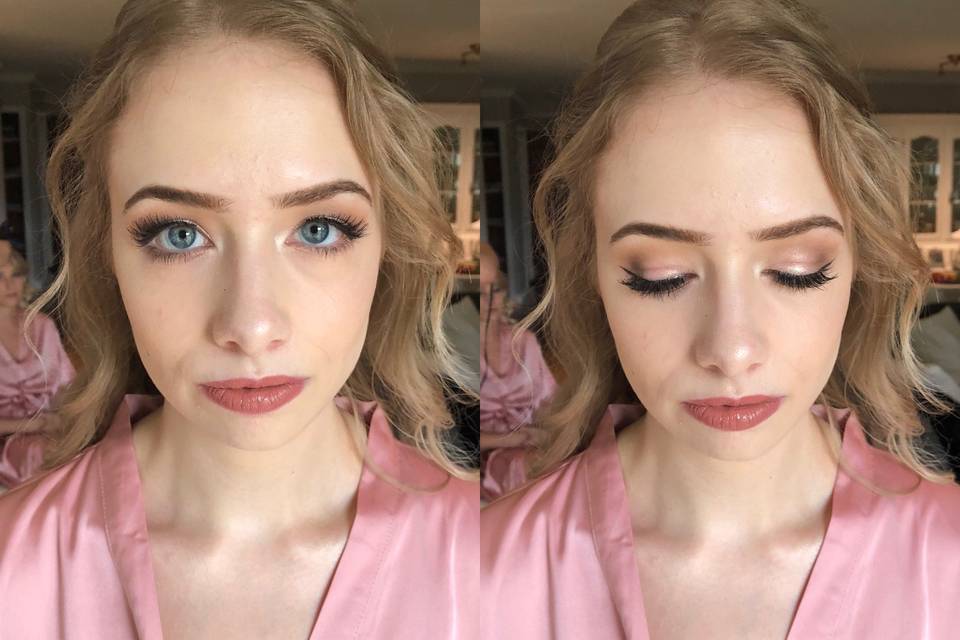 Bridesmaid's finished look
