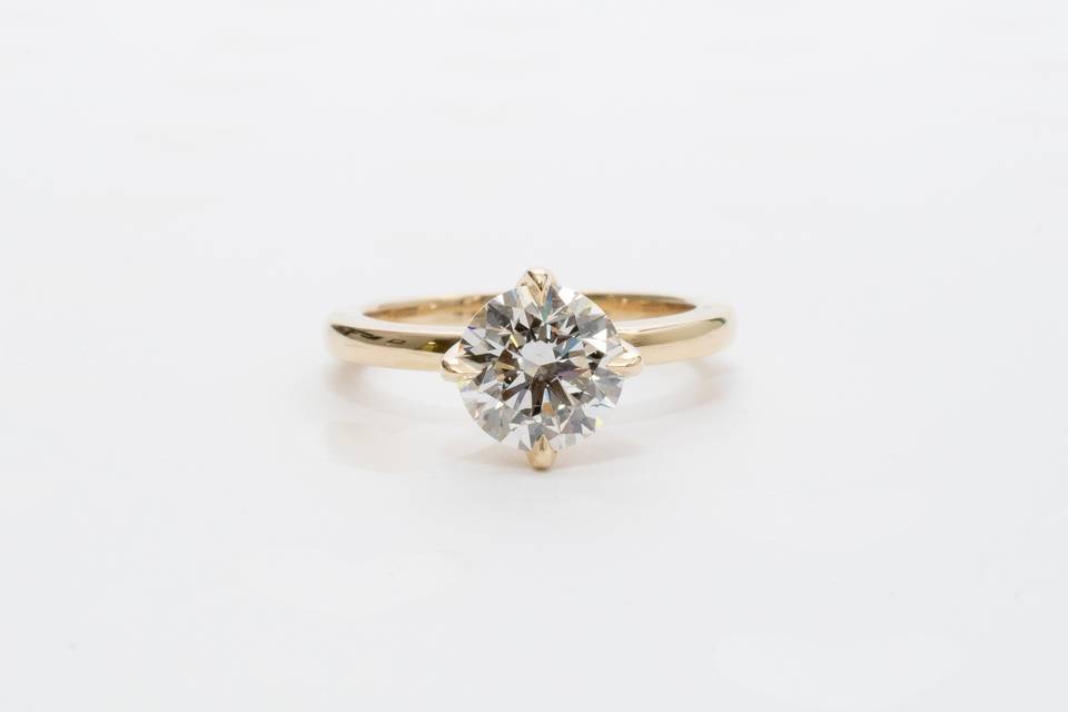 NSEW Solitaire Ring