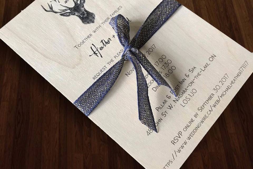 Wood Invitations