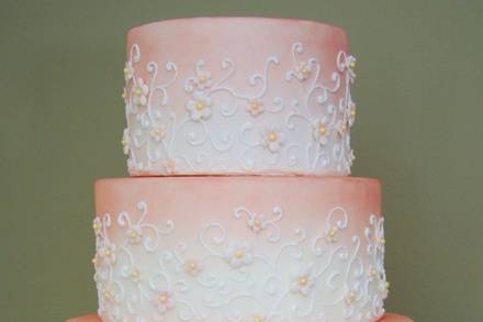 Wedding cake with sugar flower