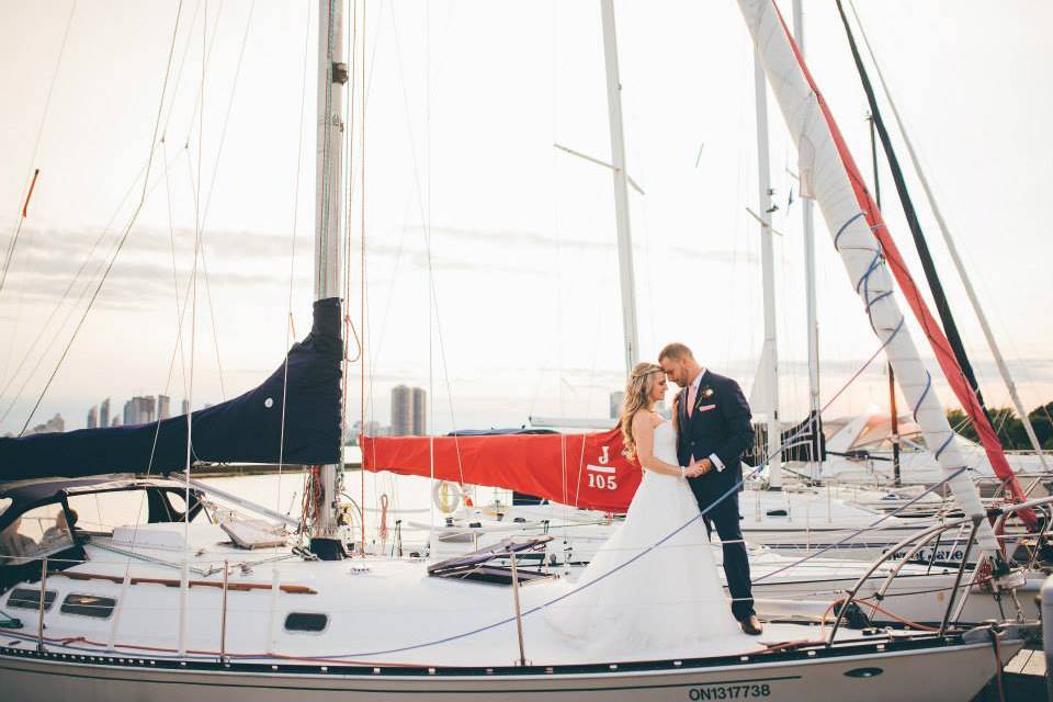 Toronto Ontario waterfront wedding. Photo credit Sara Monika photo