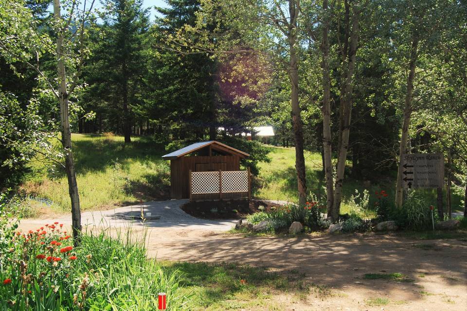 Fancy outhouse