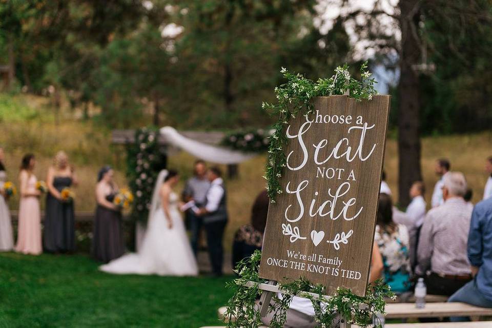 Ceremony signs