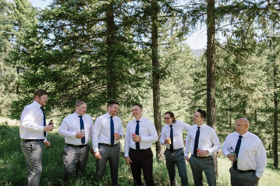 Groom and groomsmen