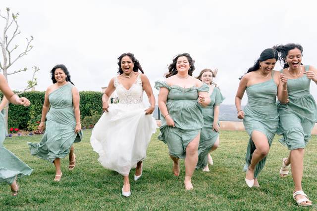 Bridesmaids Running