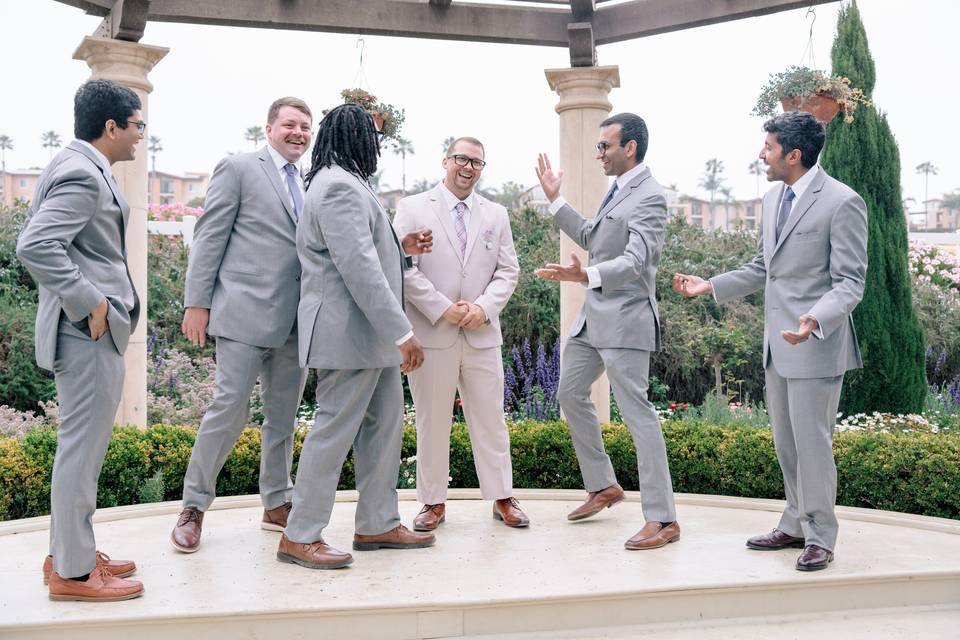 Groomsmen before ceremony