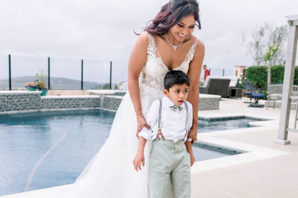 Bride with ring bearer