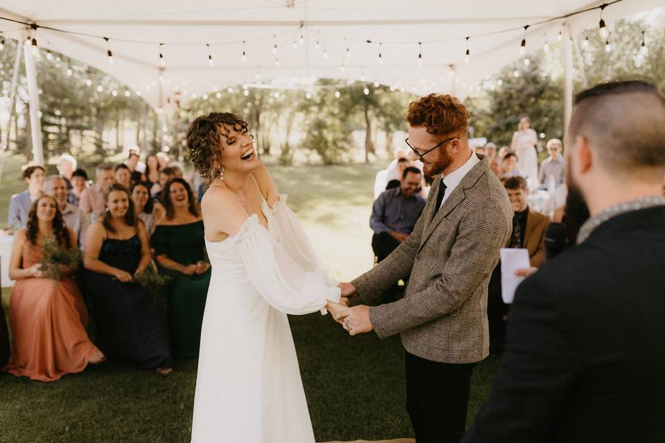 Laughing at the Ceremony